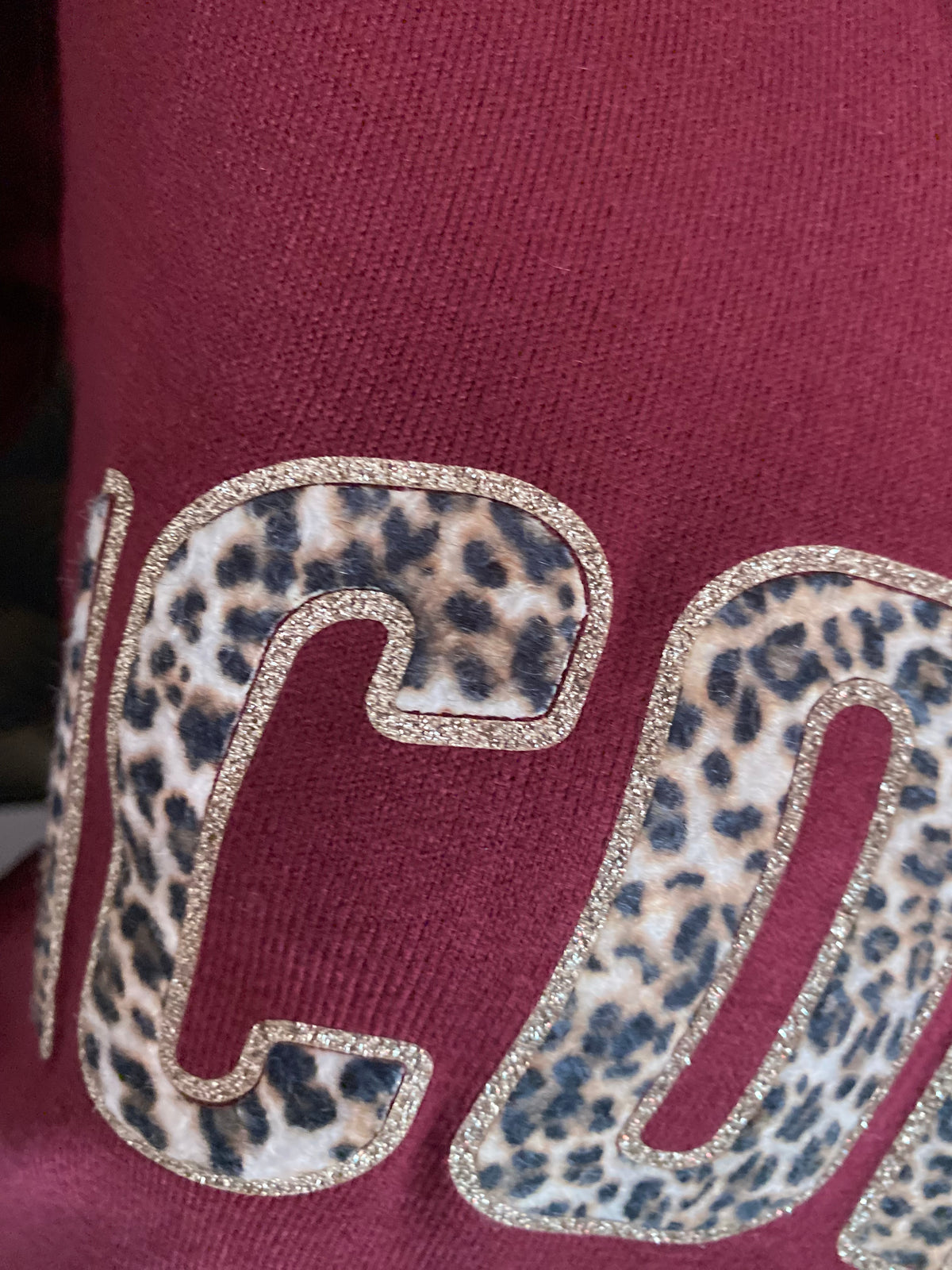 PULL FIN ICONIC LEOPARD  TU 34/42 PETIT 44 BORDEAUX