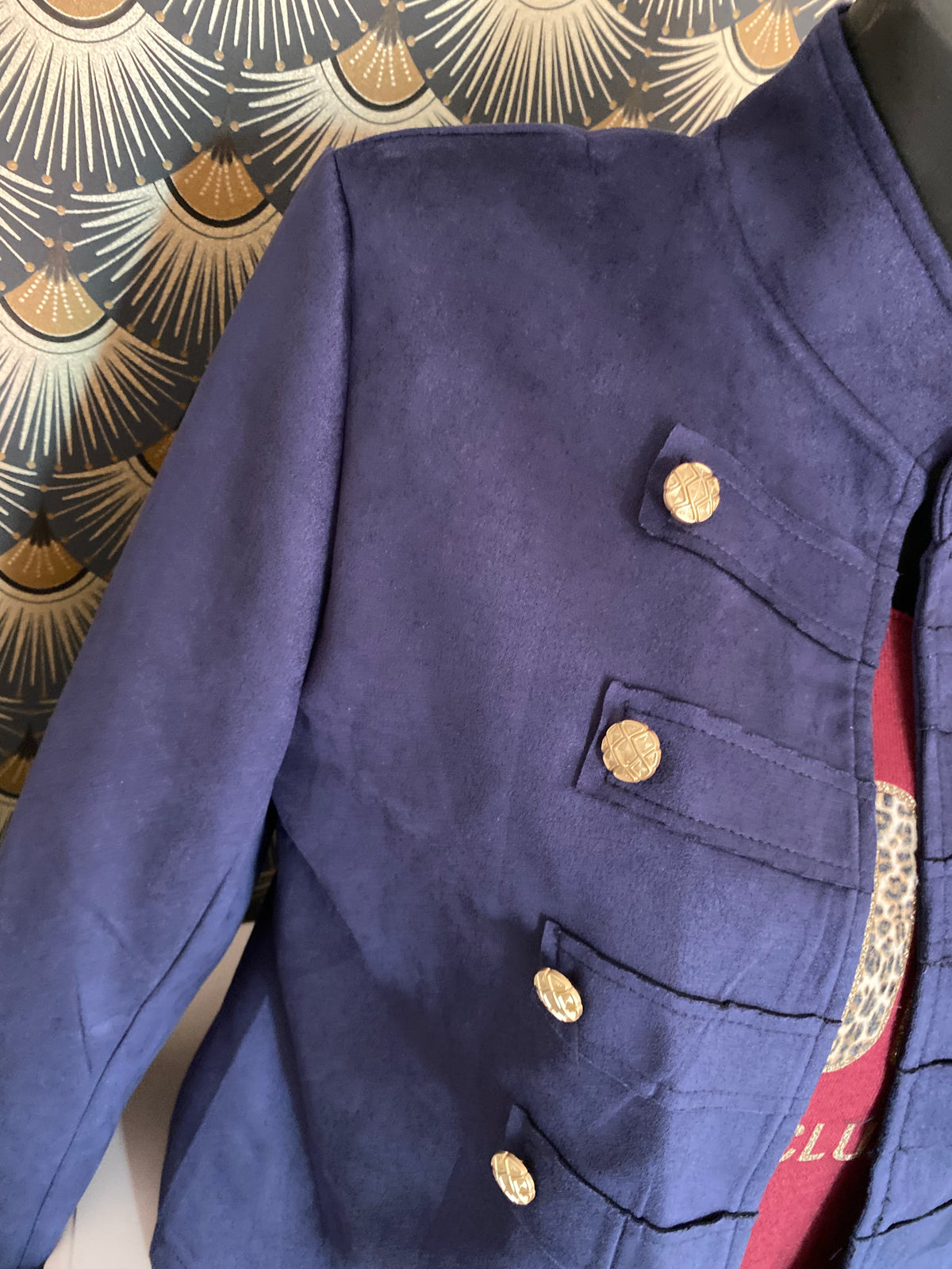 VESTE SUEDINE OFFICIER  TU 34/42 BLEU MARINE