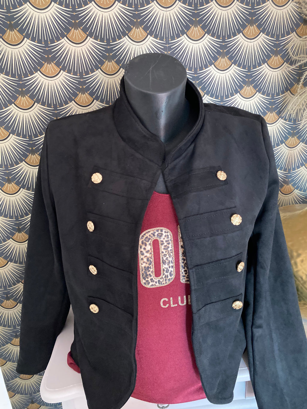 VESTE SUEDINE OFFICIER  TU 34/42 NOIR