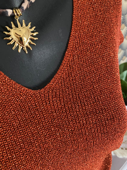 PULL FIN BRIQUE  36/44 petit 46