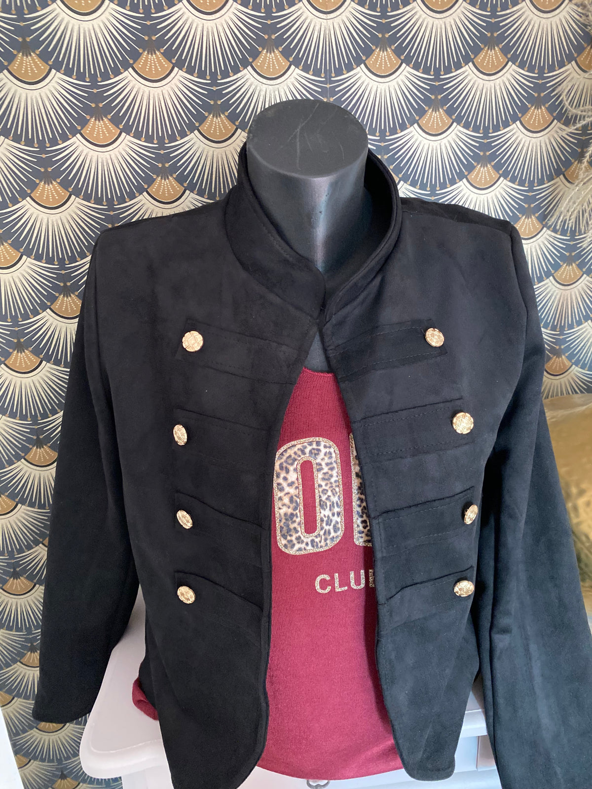 VESTE SUEDINE OFFICIER  TU 34/42 NOIR