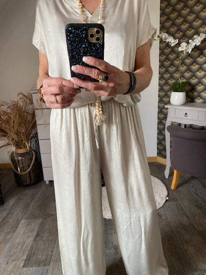 ENSEMBLE SUMMER  ECRU  40/44  AVEC SOIE