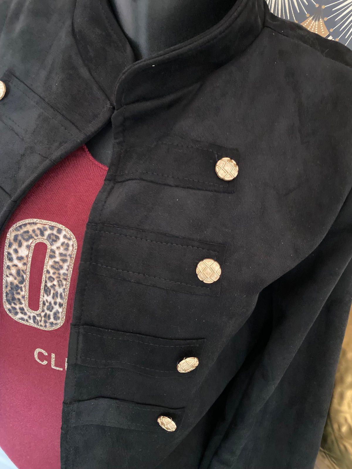 VESTE SUEDINE OFFICIER  TU 34/42 NOIR