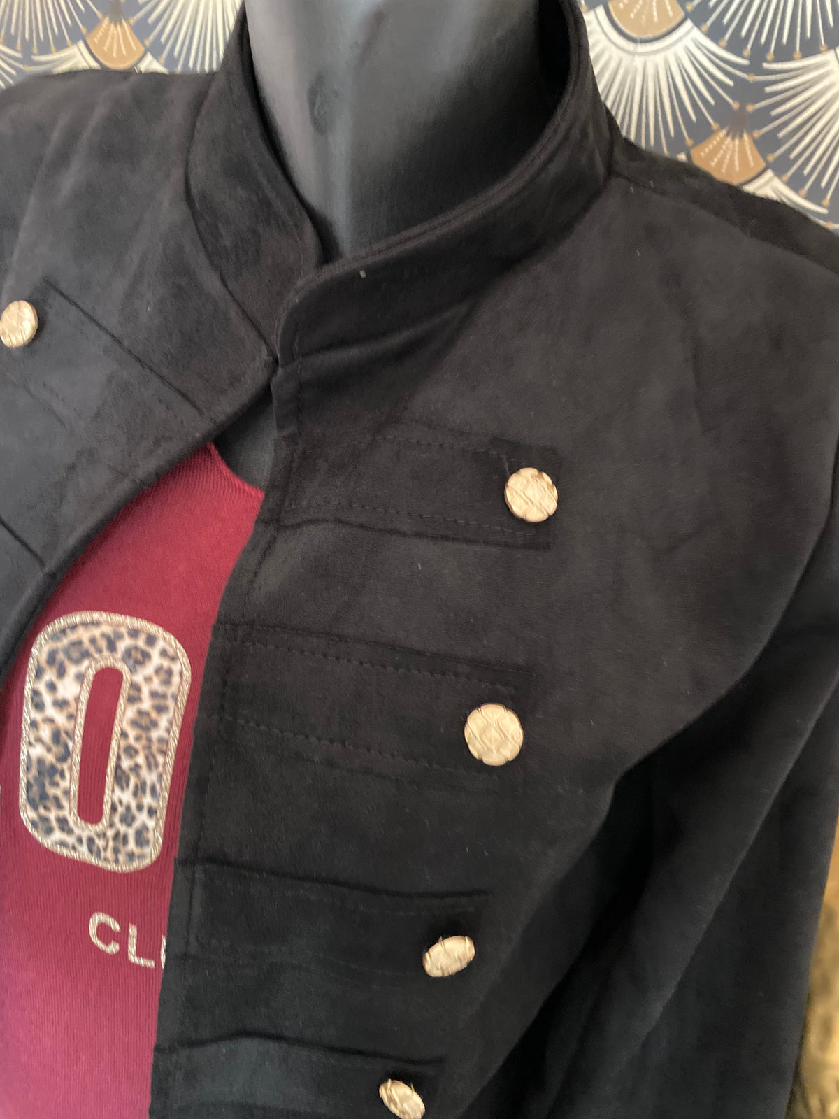 VESTE SUEDINE OFFICIER  TU 34/42 NOIR