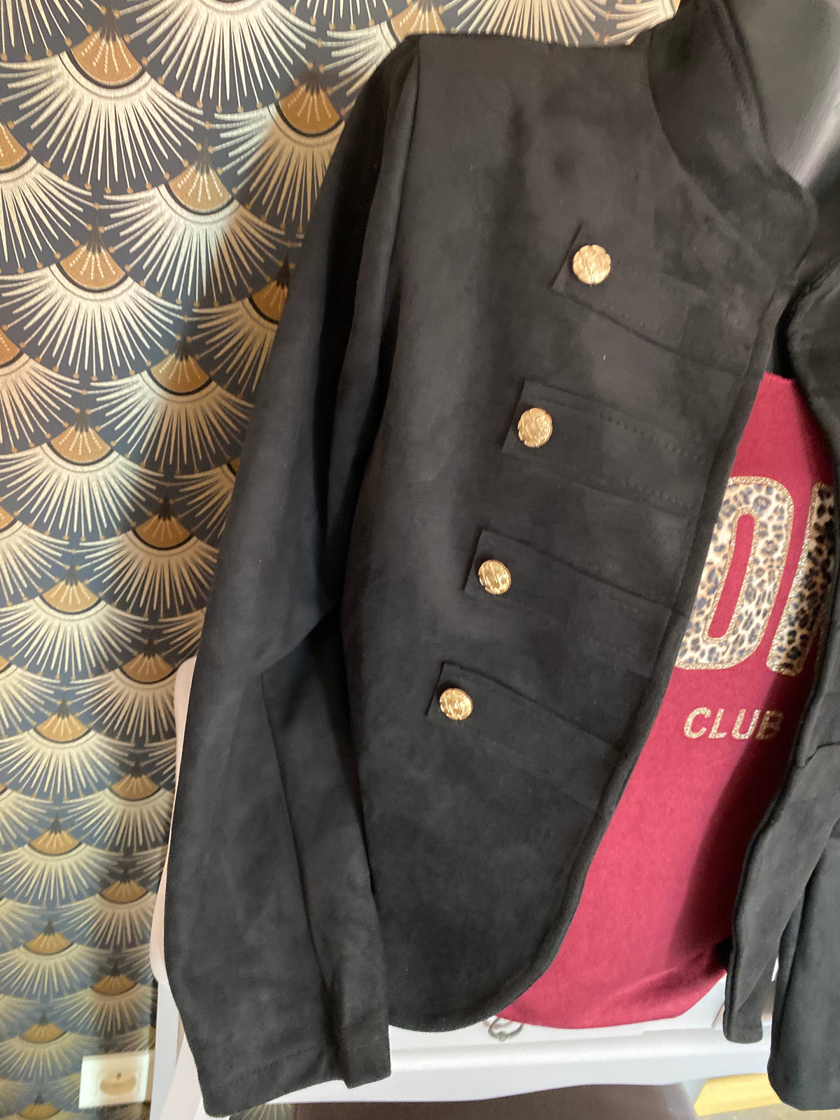 VESTE SUEDINE OFFICIER  TU 34/42 NOIR