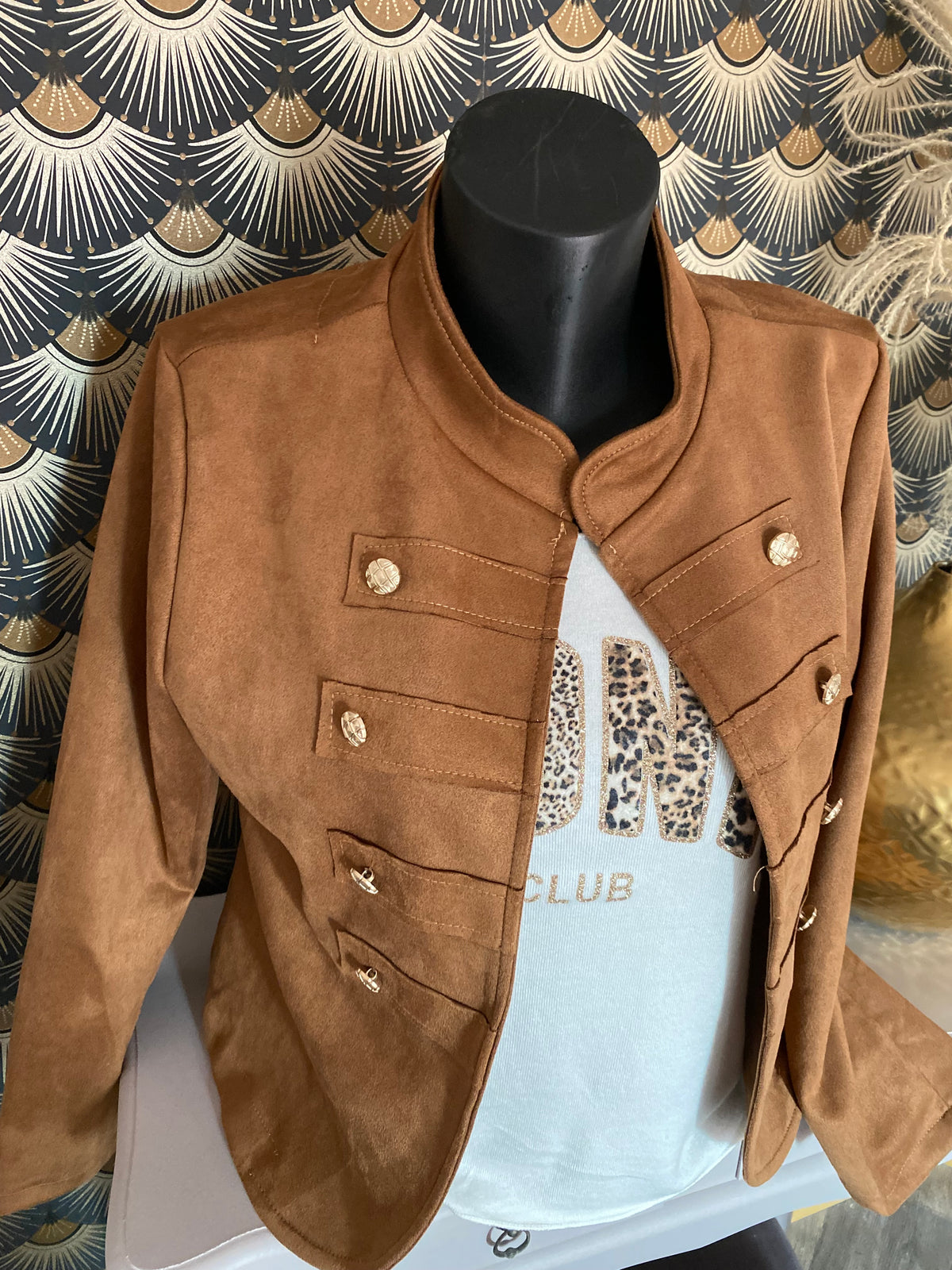 VESTE SUEDINE OFFICIER  TU 34/42 CAMEL