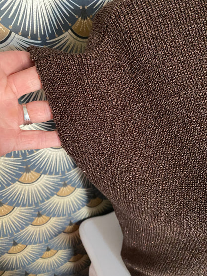 PULL FIN CHOCOLAT  36/44 petit 46