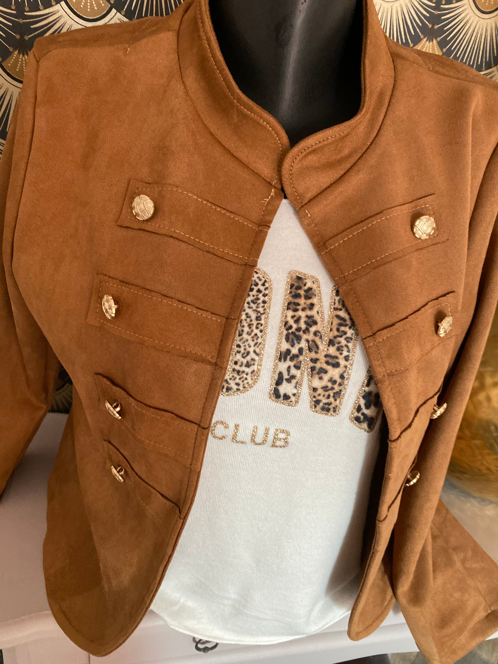 VESTE SUEDINE OFFICIER  TU 34/42 CAMEL