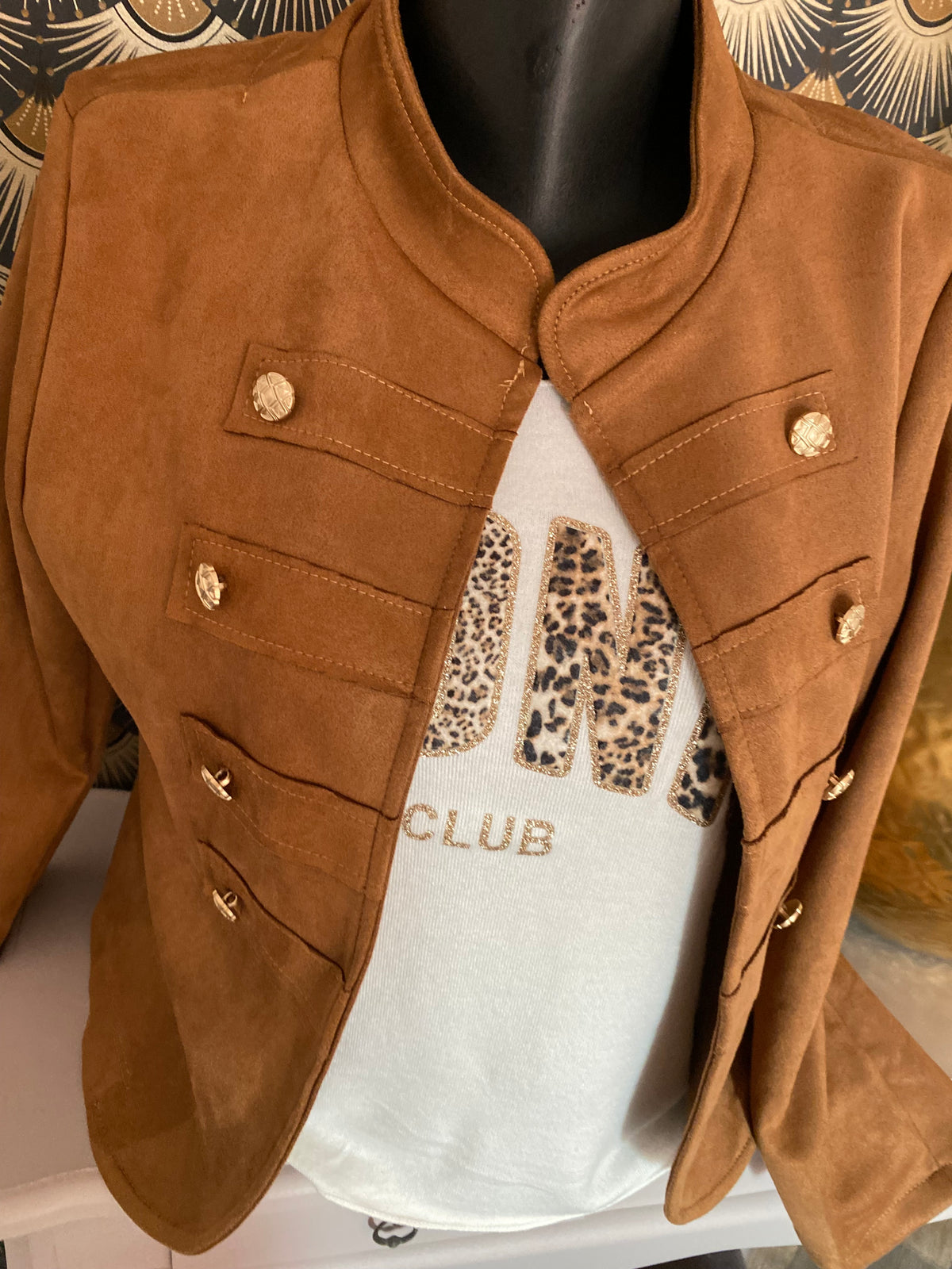 VESTE SUEDINE OFFICIER  TU 34/42 CAMEL