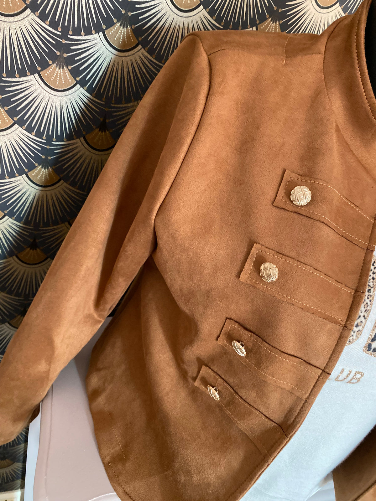 VESTE SUEDINE OFFICIER  TU 34/42 CAMEL