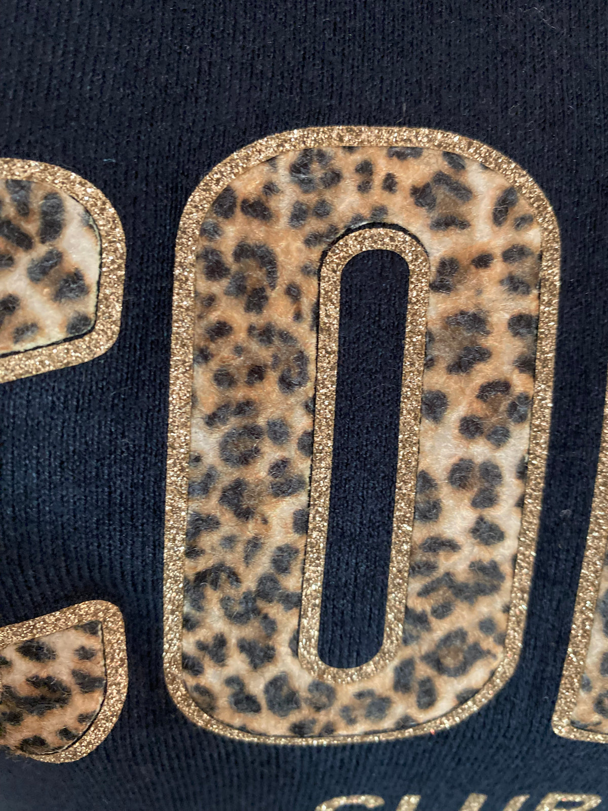 PULL FIN ICONIC LEOPARD  TU 34/42 PETIT 44 BLEU MARINE