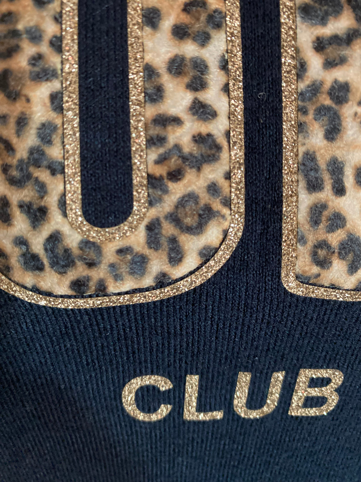PULL FIN ICONIC LEOPARD  TU 34/42 PETIT 44 BLEU MARINE