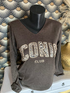 PULL FIN ICONIC LEOPARD  TU 34/42 PETIT 44 CHOCO