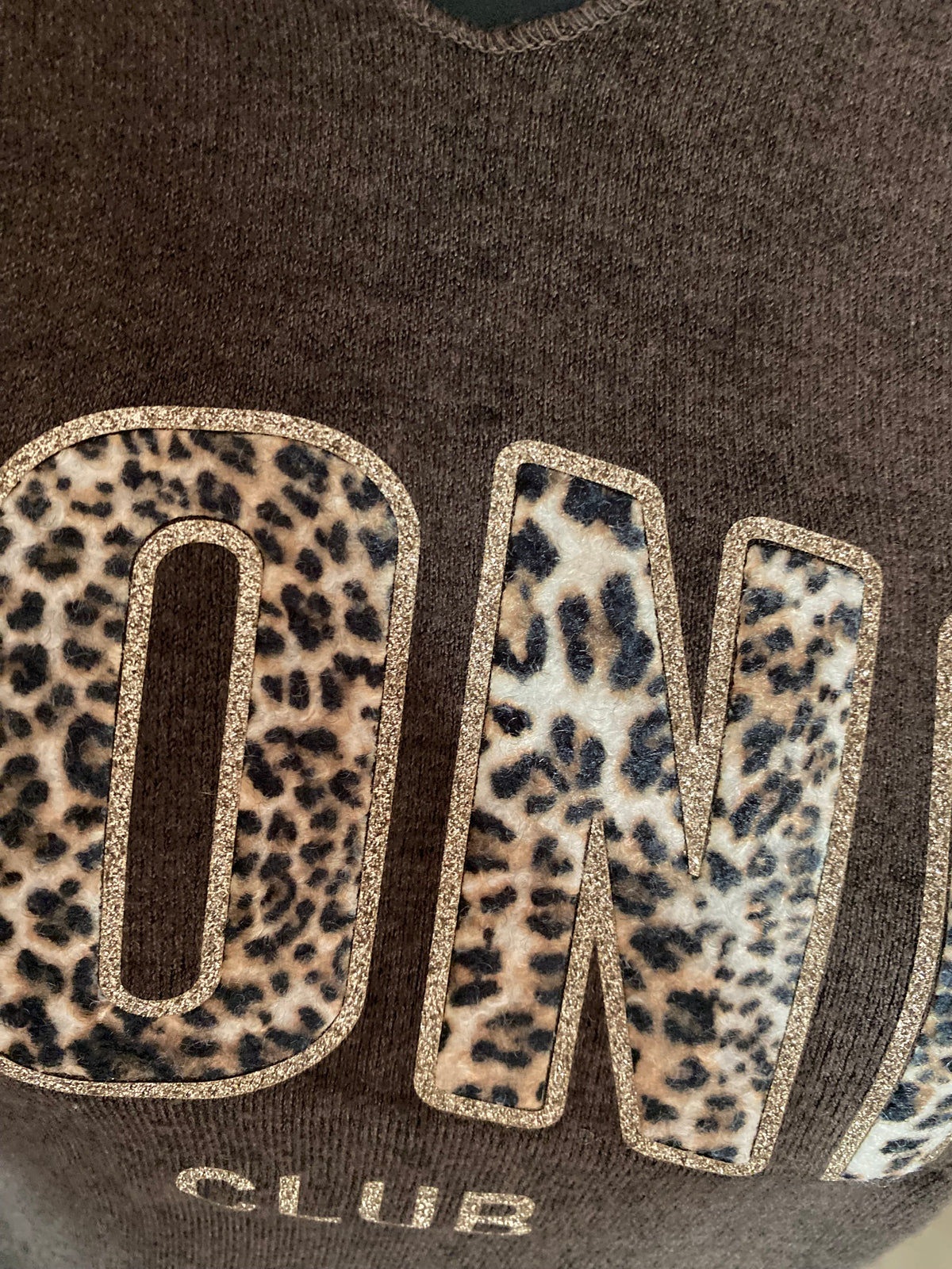 PULL FIN ICONIC LEOPARD  TU 34/42 PETIT 44 CHOCO
