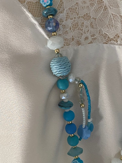 COLLIER SAUTOIR BOHEME BLEU