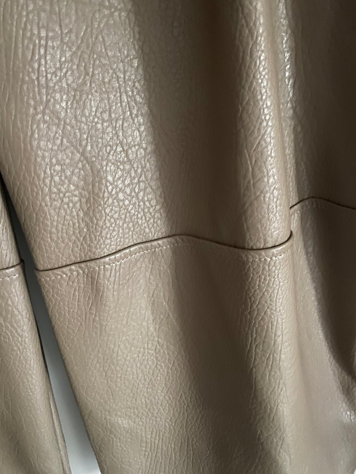 PANTALON SIMILI CUIR SEPT HUITIEME TAUPE  TU 38/44