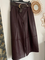 PANTALON SIMILI CUIR SEPT HUITIEME   BORDEAUX    TU 38/44
