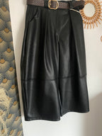 PANTALON SIMILI CUIR SEPT HUITIEME   NOIR   TU 38/44