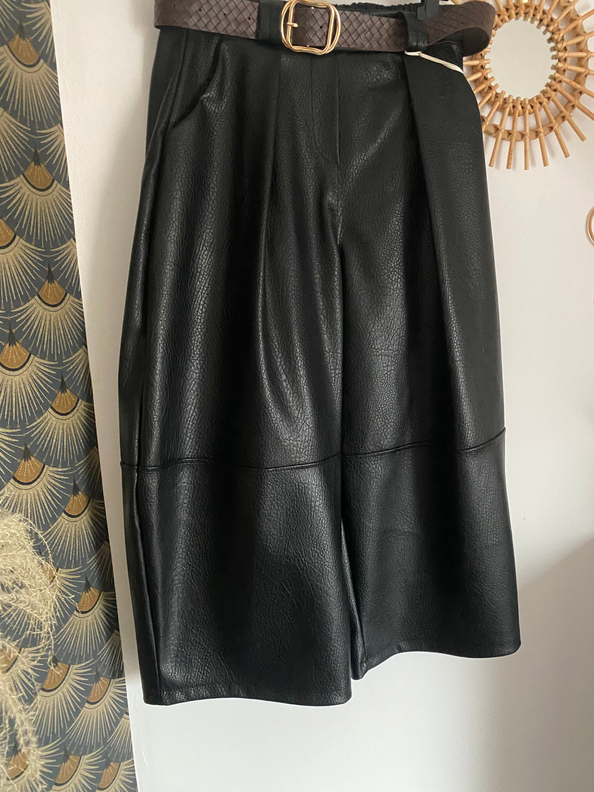 PANTALON SIMILI CUIR SEPT HUITIEME   NOIR   TU 38/44