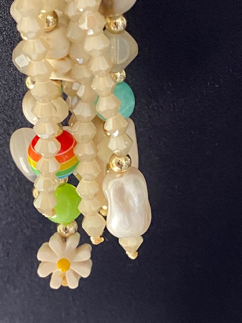 COLLIER SAUTOIR BOHEME PAQUERETTE BEIGE