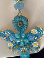 COLLIER SAUTOIR BOHEME PAPILLON BLEU