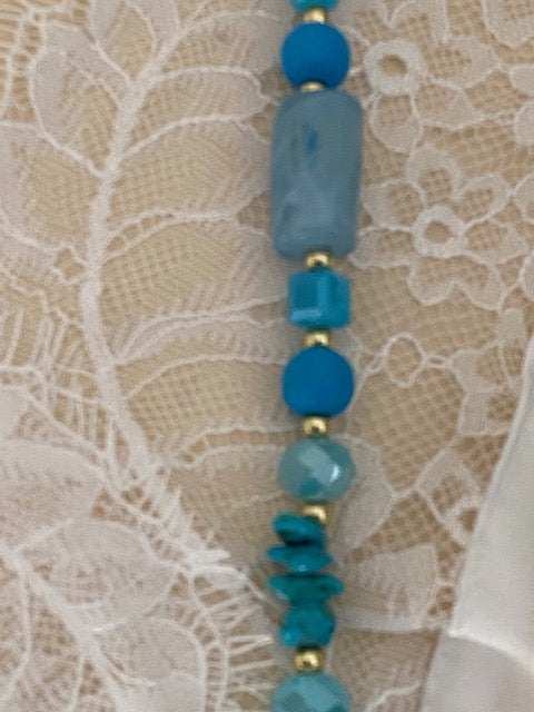 COLLIER SAUTOIR BOHEME PAPILLON BLEU