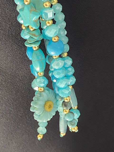 COLLIER SAUTOIR BOHEME PAPILLON BLEU