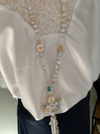 COLLIER SAUTOIR BOHEME PAPILLON BLANC