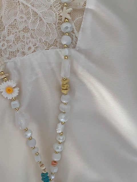 COLLIER SAUTOIR BOHEME PAPILLON BLANC