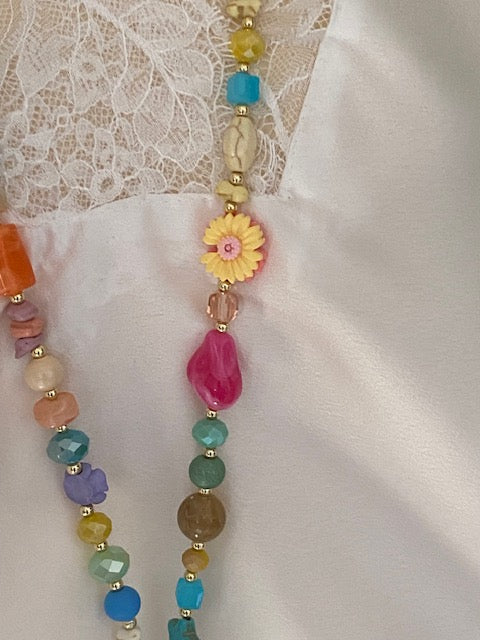 COLLIER SAUTOIR BOHEME PAPILLON MULTI COLOR