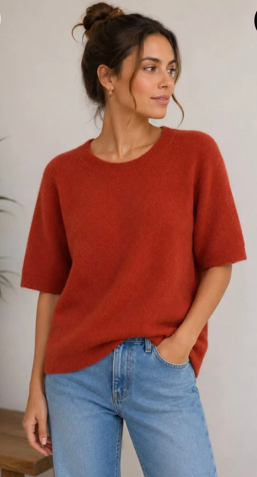 PULL CAMILLE 30% ALPAGA ROUILLE TU 36/42