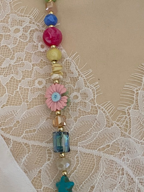 COLLIER SAUTOIR BOHEME PAPILLON MULTI COLOR