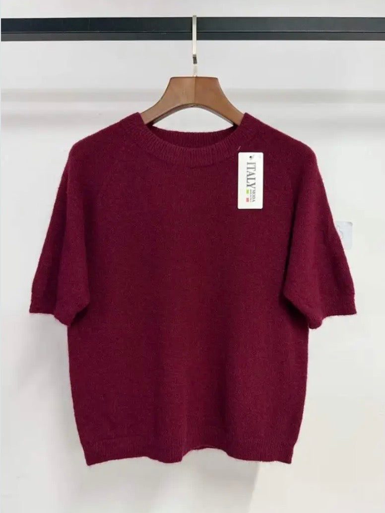 PULL CAMILLE 30% ALPAGA BORDEAUX  TU 36/42