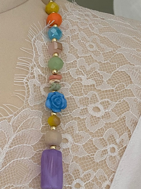 COLLIER SAUTOIR BOHEME PAPILLON MULTI COLOR