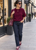 PULL CAMILLE 30% ALPAGA BORDEAUX  TU 36/42