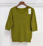 PULL RUDY 30% ALPAGA  VERT OLIVE  TU 36/42 COL V