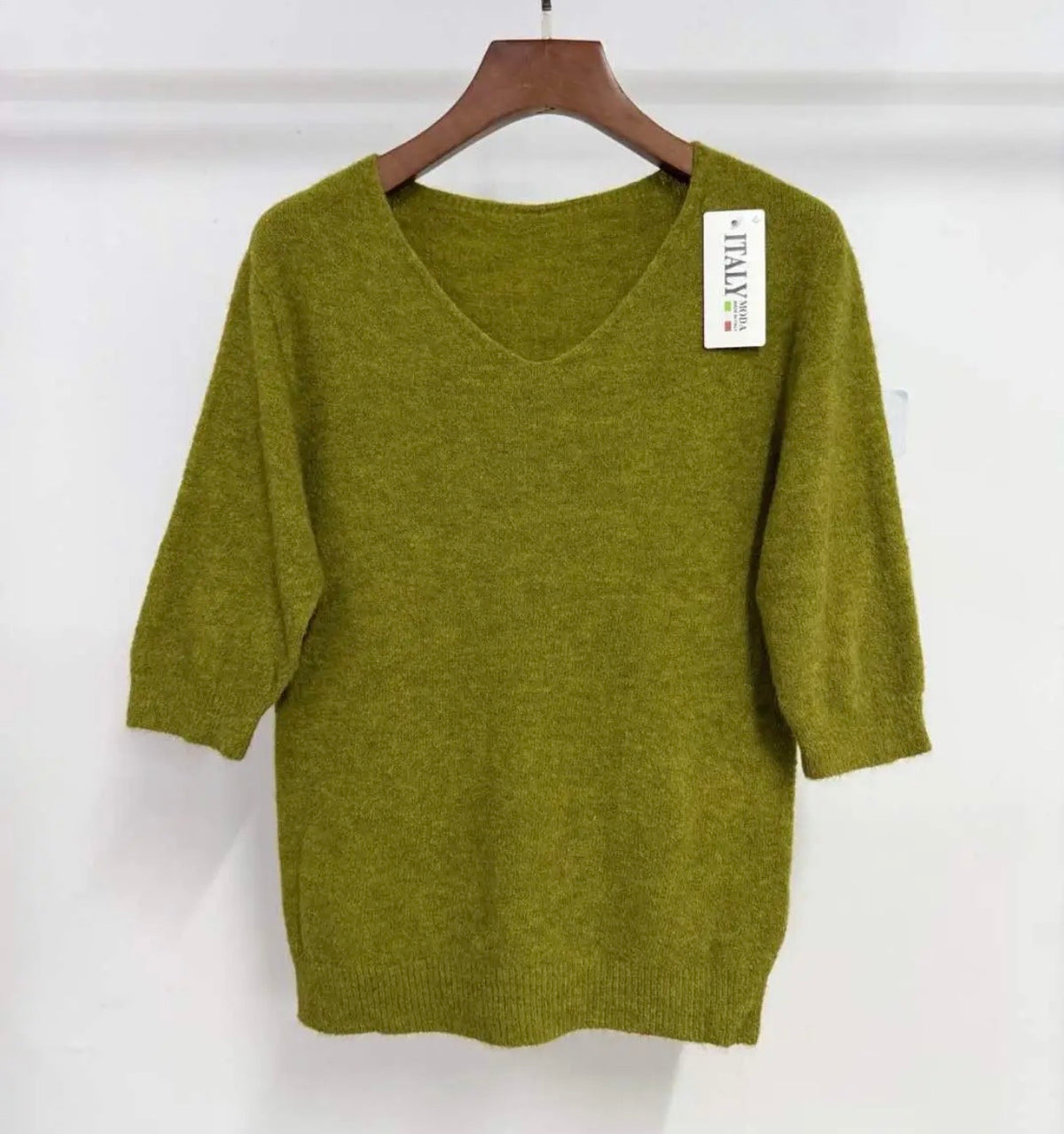 PULL RUDY 30% ALPAGA  VERT OLIVE  TU 36/42 COL V