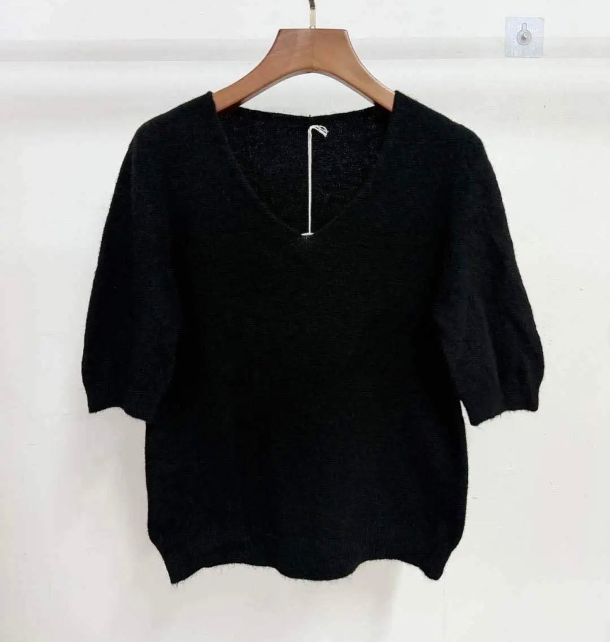 PULL RUDY 30% ALPAGA  NOIR   TU 36/42 COL V