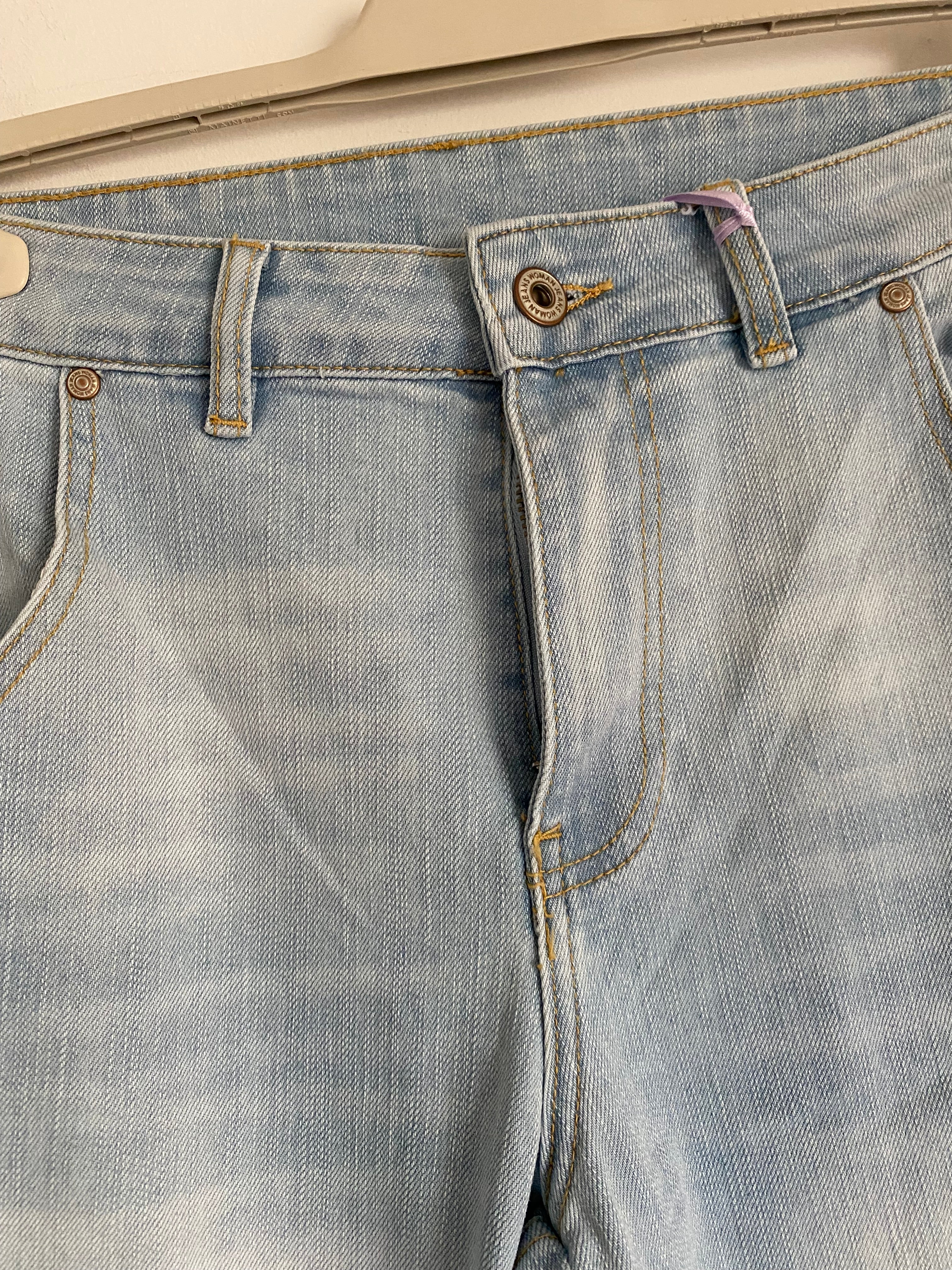 PANTALON JEAN FLEURS CARLA  TAILLES :S