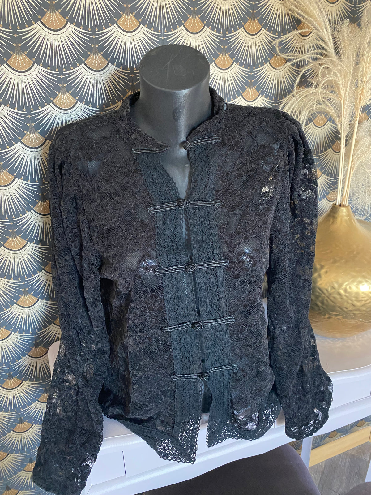 TOP DENTELLE OFFICIER TU 36/44 NOIR