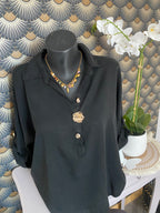 BLOUSE TENCEL ROSA TU 36/44 PETIT 46