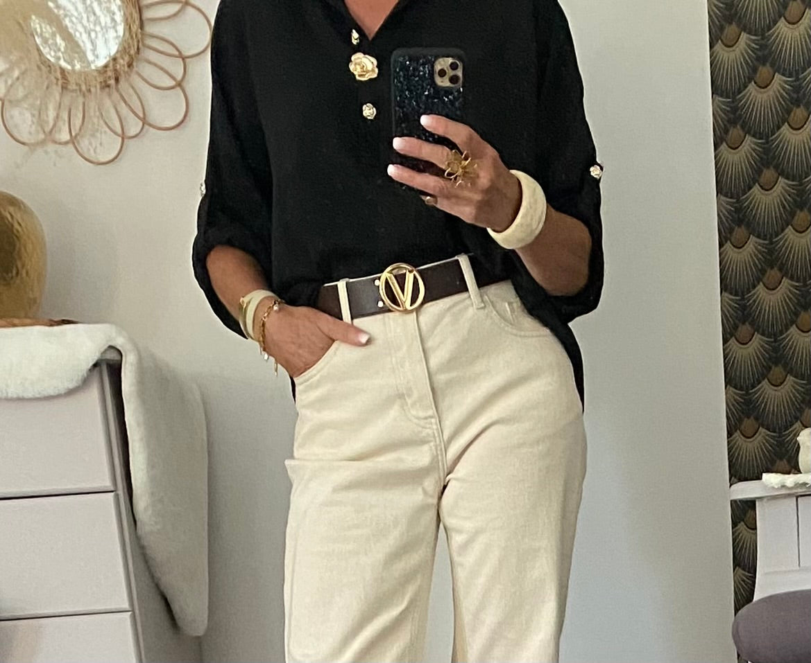 BLOUSE TENCEL ROSA TU 36/44 PETIT 46