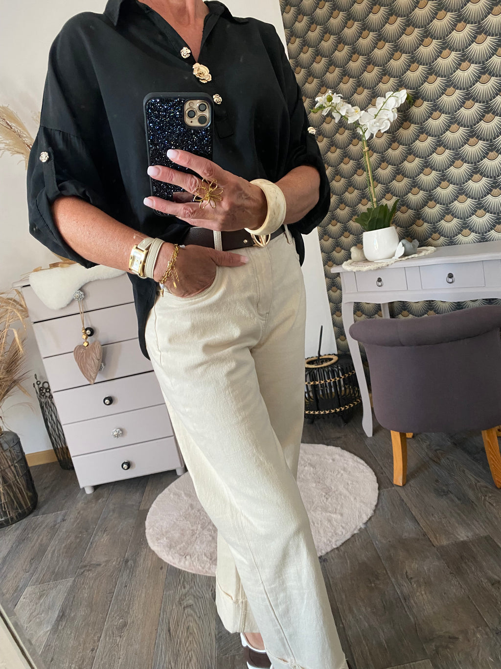 BLOUSE TENCEL ROSA TU 36/44 PETIT 46