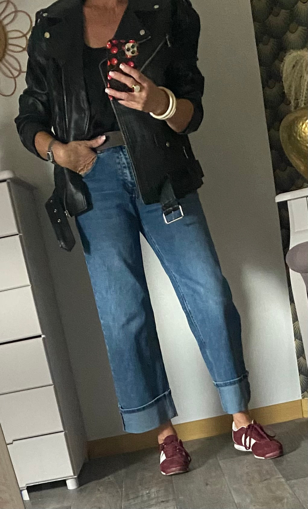 VESTE PERFECTO SIMILI CUIR TAILLES : S/M/L