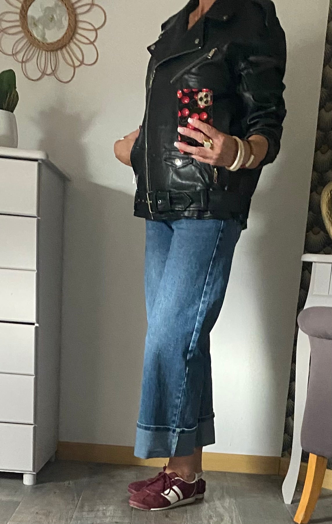VESTE PERFECTO SIMILI CUIR TAILLES : S/M/L