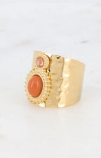 BAGUE SAMANTHA CRISTAL TAILLE CAMEL