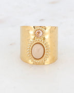 BAGUE SAMANTHA CRISTAL TAILLE BEIGE