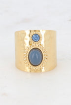 BAGUE SAMANTHA CRISTAL TAILLE BLEU