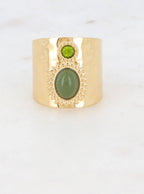 BAGUE SAMANTHA CRISTAL TAILLE KAKI