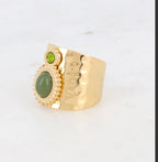 BAGUE SAMANTHA CRISTAL TAILLE KAKI